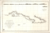 1821/ 1828 Direccion Hidrografia Chart of Cuba and the Cayman Islands