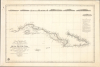 1821 Direccion Hidrografia Chart of Cuba and the Cayman Islands