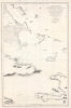 1856 Direccion Hidrografia Chart of Cuba, the Bahamas, Haiti, Jamaica