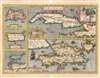 1606 Hondius Map of Cuba, Hispaniola, Jamaica, Puerto Rico and Margarita Island