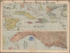 1898 Johnston Map of Cuba and the Caribbean, Spanish-American War