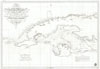 1854 Hidrografica Nautical Chart of Map of Cuba