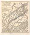 1877 Ruger Map of the Cumberland Gap, Tennessee during the American Civil War