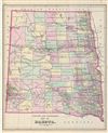 1887 Bradley Map of Dakota