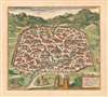 1575 Braun and Hogenberg View / Map of Damascus