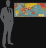 1944 Turner Map of the World During World War II