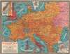 1944 Turner Pictorial Map of Europe Just After the D-Day Invasion of France