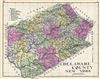 1912 Century Map of Delaware County, New York