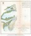1851 U.S. Coast Survey Chart or Map of the Mississippi River Delta, Louisiana