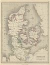 1845 Chambers Map of Denmark