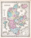 1855 Colton Map of Denmark