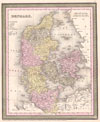 1850 Mitchell - Cowperthwait Map of Denmark