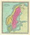1833 Burr Map of Scandinavia (Denmark, Sweden and Norway)