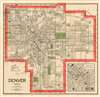 1911 Clason Map of Denver, Colorado