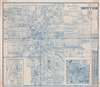 1946 Hotchkiss Wall Map of Denver, Colorado