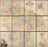 1765 Benjamin Donn Wall Map of Devonshire and Exeter, England