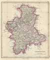 1854 Pharoah and Company Map of the Coimbarote District, Tamil Nadu, India