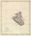 1854 Pharoah and Company Map of the Coorg (Kodagu) District, Karnataka, India