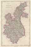 1854 Pharoah Map of Cuddapah District of Kadapa in Andhra Pradesh, India