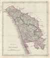 1854 Pharoah and Company Map of the District of Malabar, Kerala, India