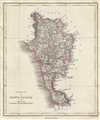 1854 Pharoah Map of North Canara or Uttara Kannada District, Karnataka, India