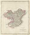 1854 Pharoah Map of Rajahmundry / East Godavari District, Andhra Pradesh, India