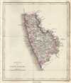 1854 Pharoah and Company Map of South Canara or Dakshina Kannada District, Karnataka, India