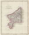 1854 Pharoah Map of the District of Tanjore, Tamil Nadu India (with Thanjavur)