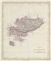 1854 Pharoah and Company Map of the District of Trichinopoly, Tamil Nadu, India
