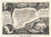 1852 Levasseur Map of the Department du Doubs, France