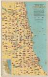 1927 Clason Map of Chicago, Illinois