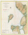1862 U.S. Coast Survey  Map of Dutch Island Harbor, Narragansett Bay, Rhode Island