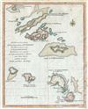 1781 Lodge Map of St. Bart, Anguilla, St. Martins, Leeward Islands, West Indies