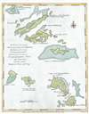1781 Lodge Map of St. Bart, Anguilla, St. Martins, Leeward Islands, West Indies