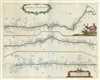 1721 De Wit Map of the Northern Dvina River in Northern Russia
