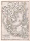 1840 Black Map of the East Indies and Southeast Asia