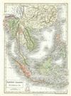1851 Black Map of East Indies and Southeast Asia