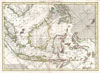 1770 Bonne Map of the East Indies (Java, Sumatra, Borneo, Singapore)