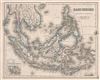 1857 Colton Map of the East Indies (Singapore, Thailand, Borneo, Malaysia)