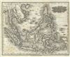 1828 Malte-Brun Map of the East Indies (Singapore, Thailand, Borneo, Malaysia)