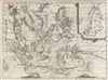 1619 Schouten  and Blaeu Map of the East Indies:  Malaya, Java, Borneo, Singapore