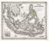 1855 Colton Map of the East Indies (Singapore, Thailand, Borneo, Malaysia)