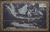 1925 Batik Map of Dutch East Indies (Indonesia) on cotton