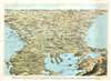 1876 Concanen Bird's-Eye View of the Balkans for 'The Eastern Question'