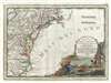 1797 Cassini Map of the Eastern Coast of the United States
