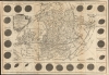 1748 North Polar Projection Map Predicting the July 14, 1748 Solar Eclipse