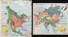 1960 Anscombre Pictorial Map of Economic Production of N. America and Asia