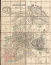 1869 Johnston City Plan or Map of Edinburgh and Leith, Scotland