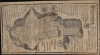 1858 Edo Period Japanese Kawaraban Map of Edo (Tokyo) Fire Damage