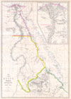 1858 Dispatch Map of Egypt, Nubia, Abyssinia (Ethiopia) and the Red Sea